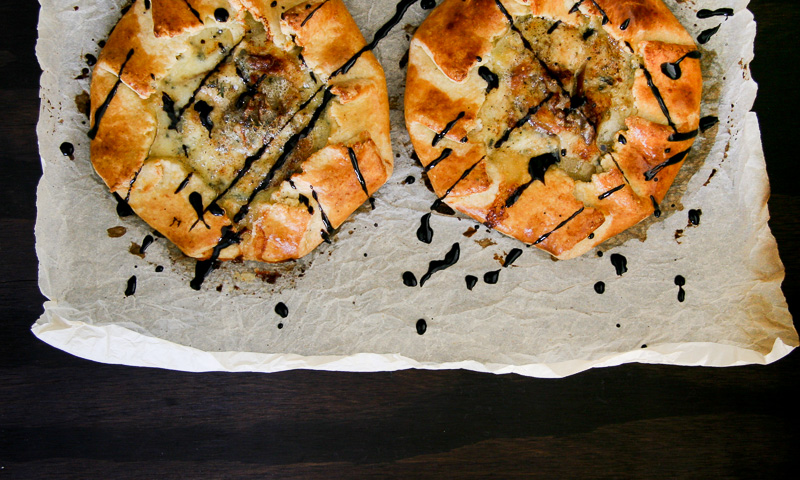 Caramelized Onion & Pear Galettes