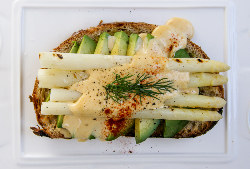 Asparagus Toast w/ Brown Butter Hollandaise