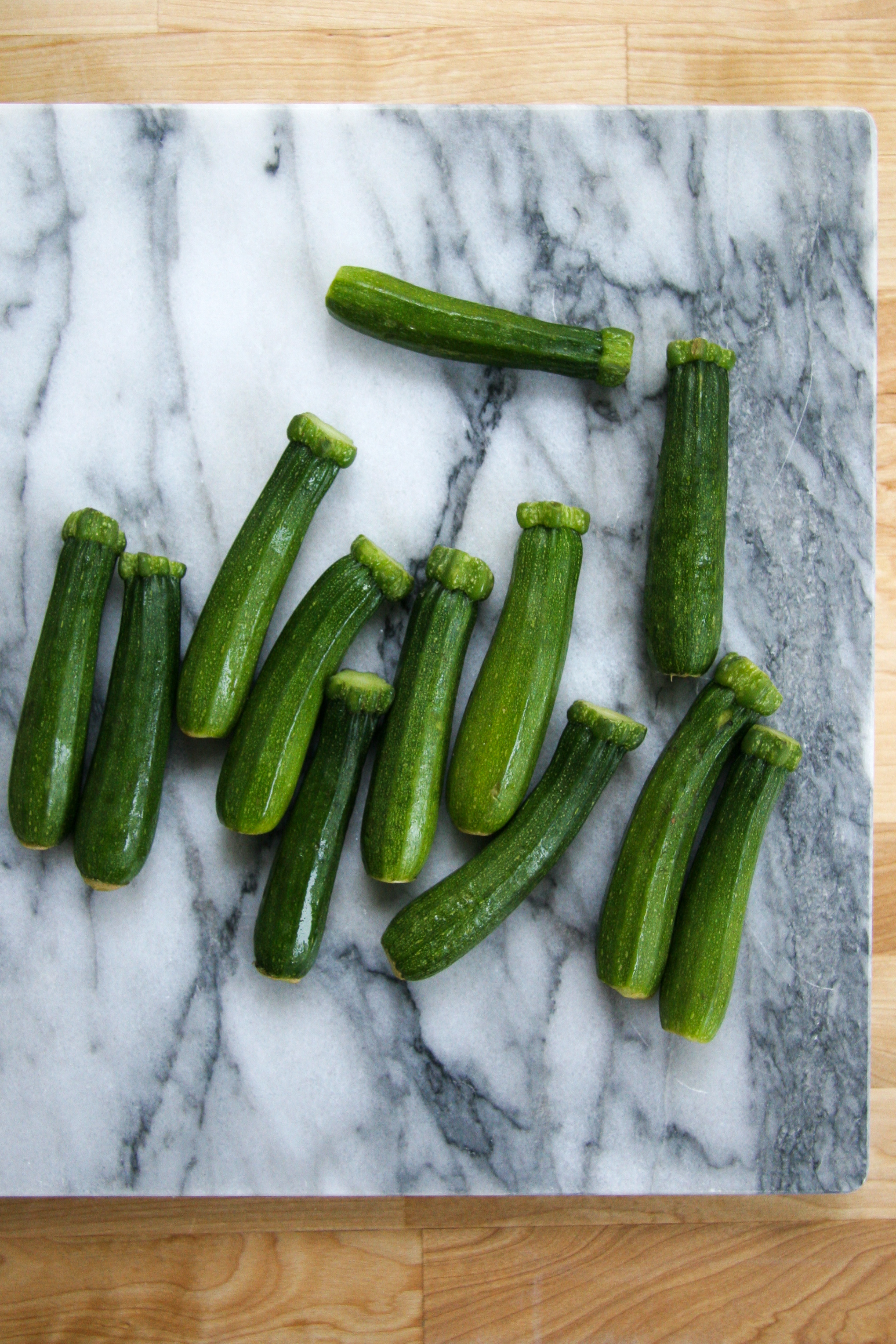 Bibb Lettuce Salad w/ grilled zucchini & crispy chickpeas I Will Not