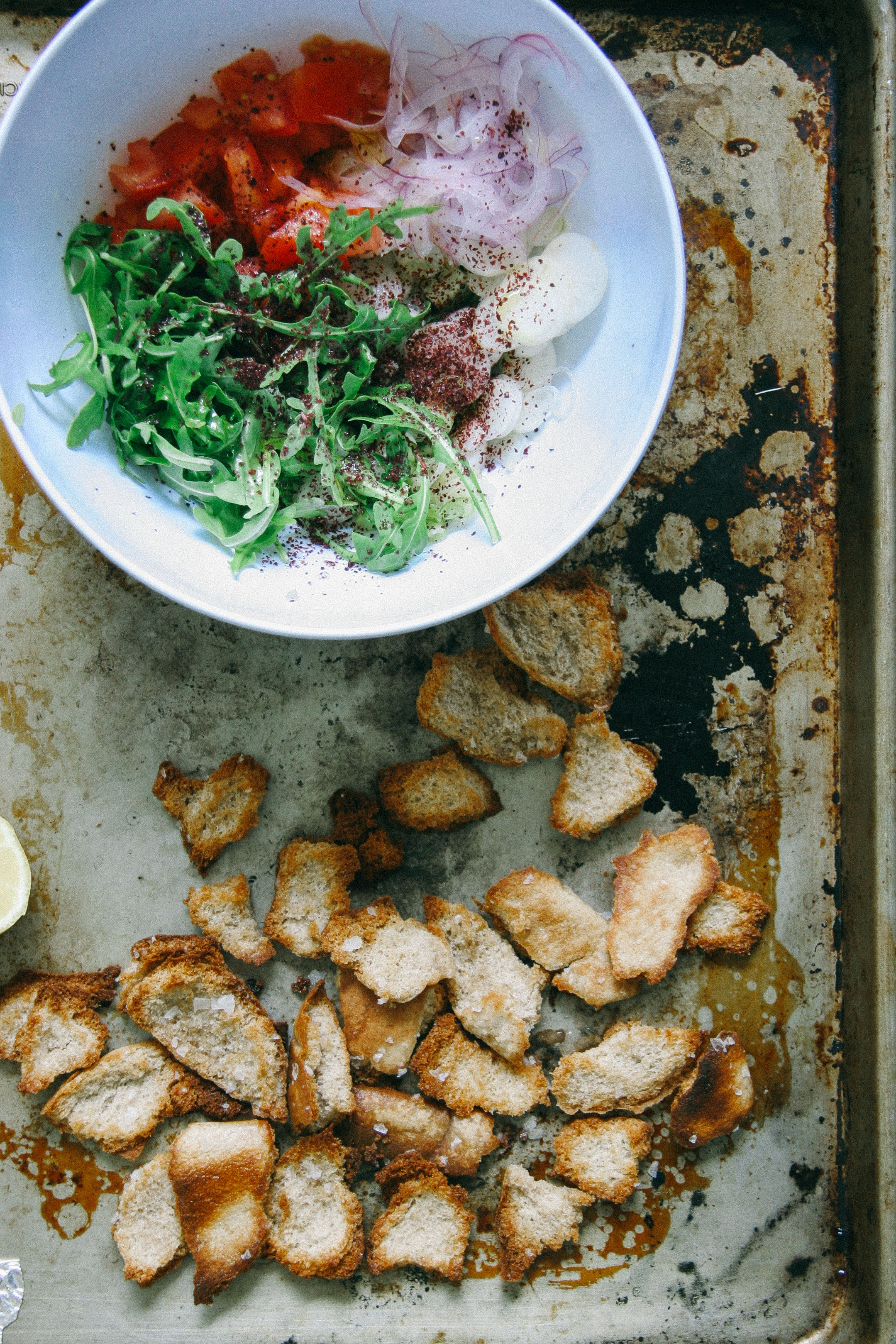 Fattoush | Israeli Arabic Fattoush Salad with Feta Cheese | I Will Not Eat Oysters