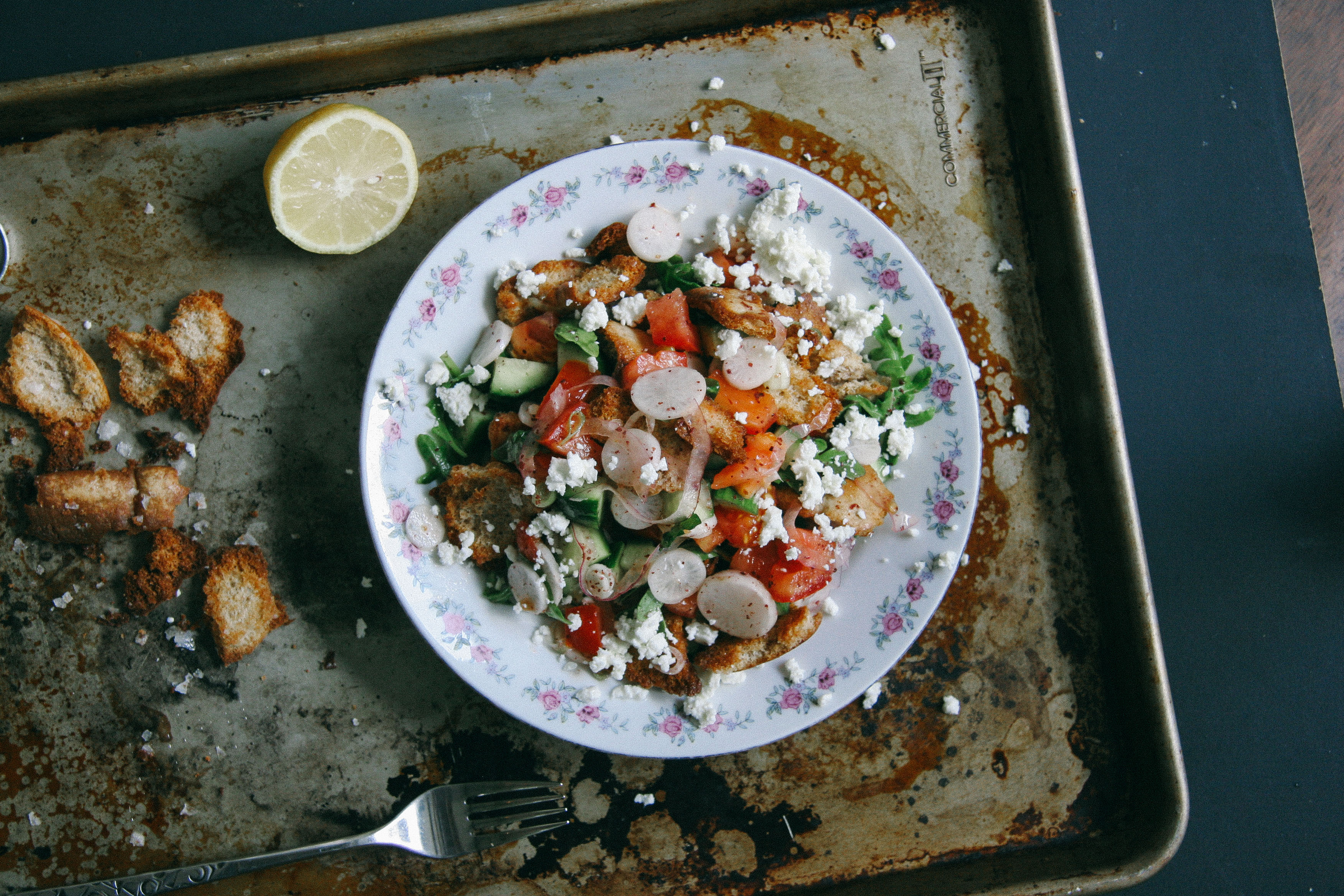 Fattoush | Israeli Arabic Fattoush Salad with Feta Cheese | I Will Not Eat Oysters