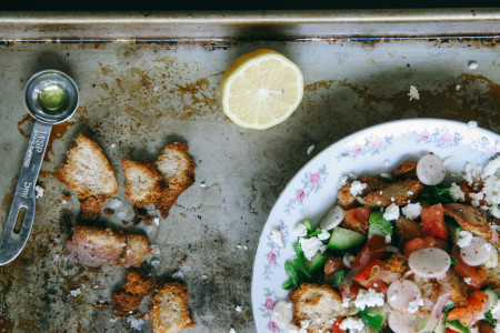 Fattoush | Israeli Arabic Fattoush Salad with Feta Cheese | I Will Not Eat Oysters