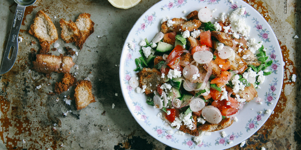 Fattoush | Israeli Arabic Fattoush Salad with Feta Cheese | I Will Not Eat Oysters