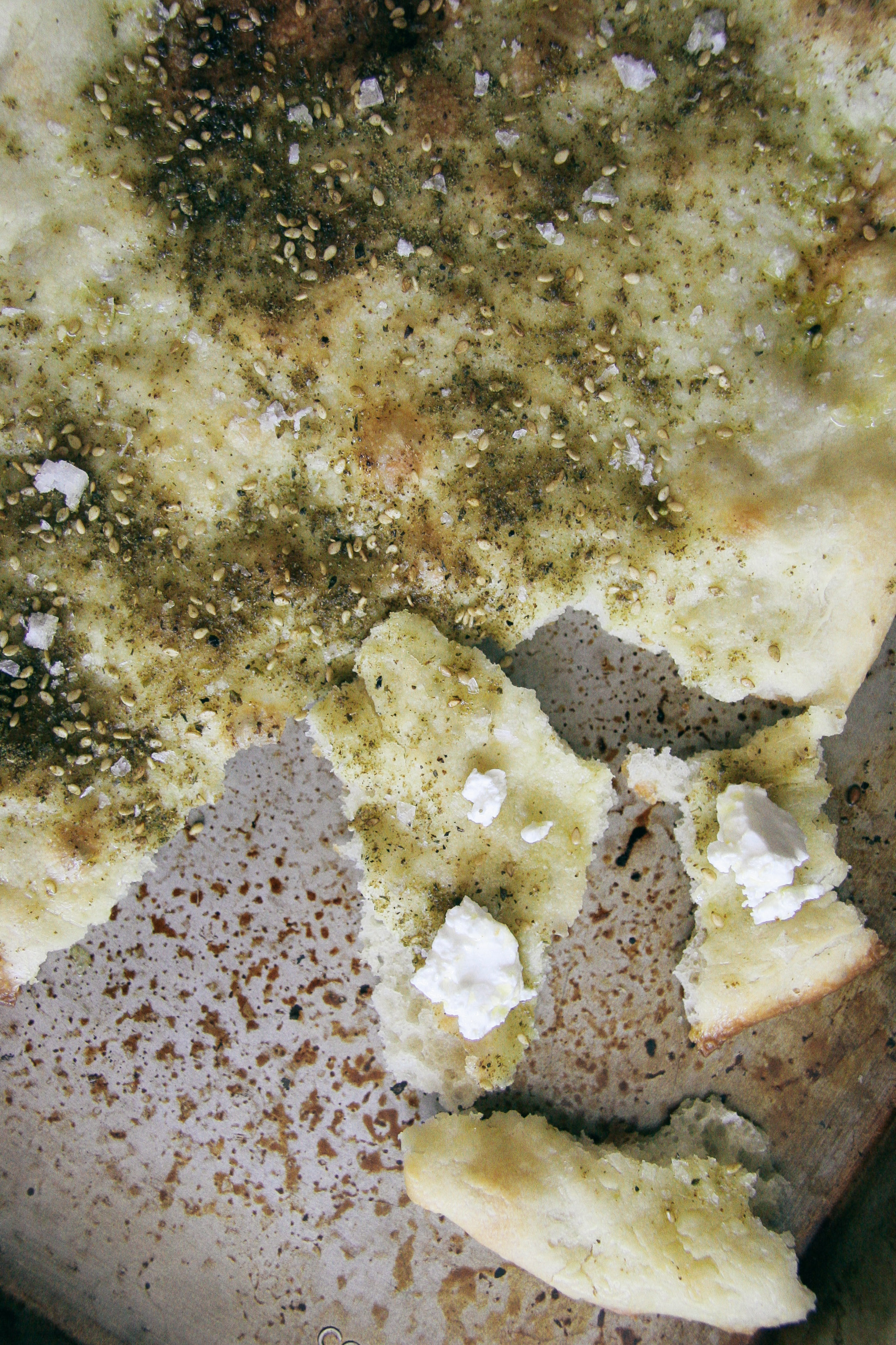 Za'atar Flatbread with Feta Cheese | I Will Not Eat Oysters