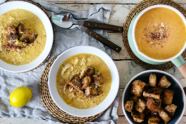 Lemony Chicken & Rice Soup with Sumac Croutons | I Will Not Eat Oysters