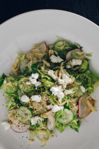 Mustard Salmon Chop Chop Salad with Goat Cheese & Almonds | I Will Not Eat Oysters