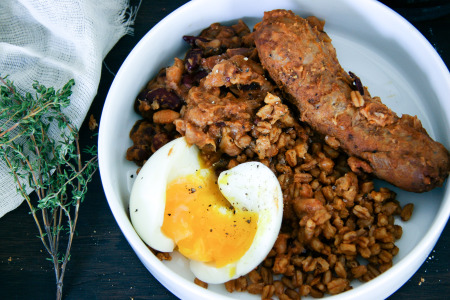 Cholent Cassoulet with Sausages, Beef, Beans, & Farro | I Will Not Eat Oysters