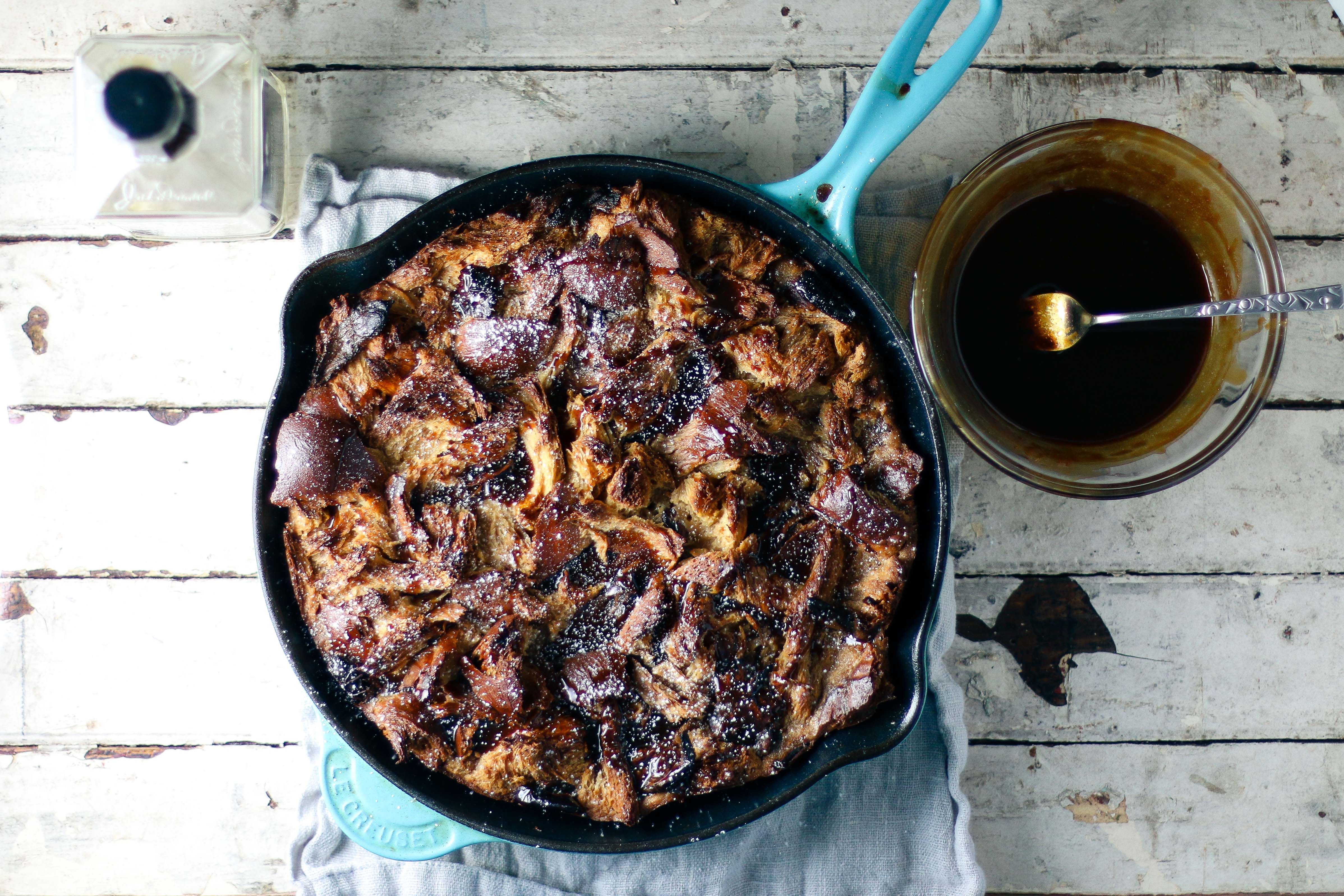 Whiskey Caramel Bread Pudding with Medjool Dates | I Will Not Eat Oysters