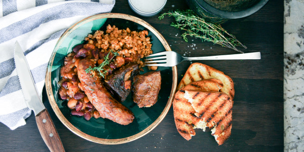 Cholent Cassoulet with Sausages, Beef, Beans, & Farro | I Will Not Eat Oysters