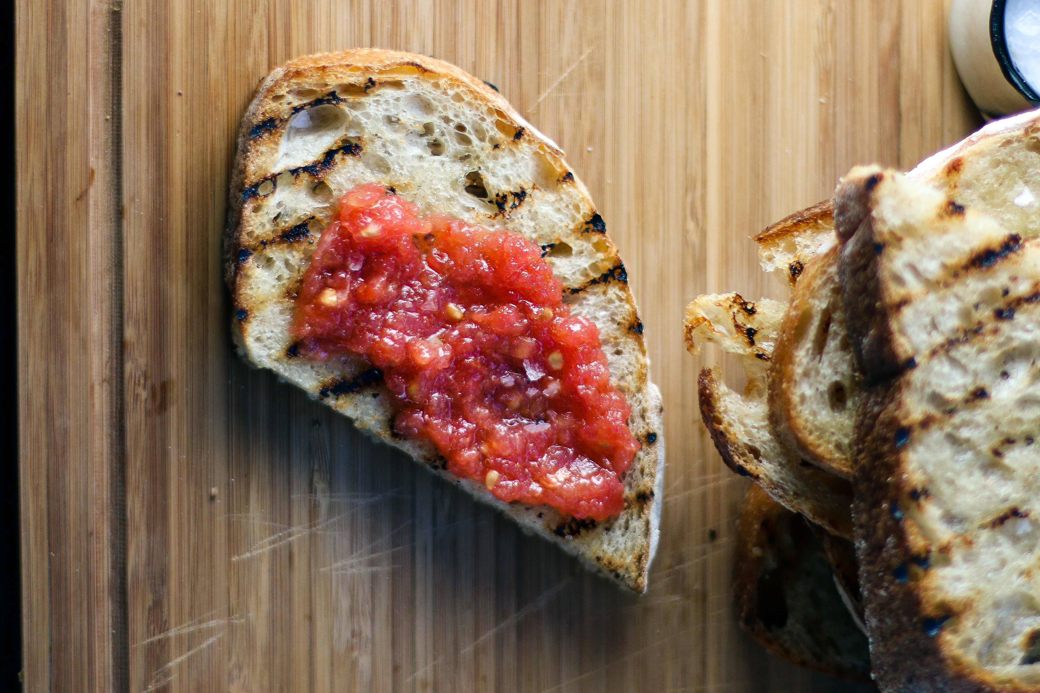 Tapa d'or |Pan Con Tomate | Grated and marinated tomatoes with hot grilled bread | I Will Not Eat Oysters