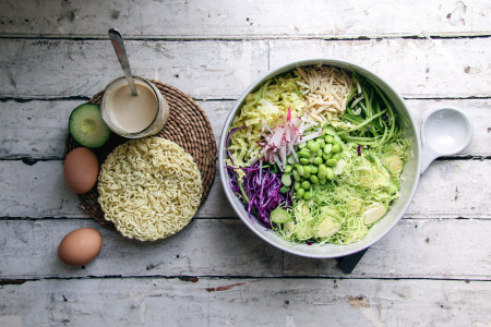 The Crunchiest Ramen Salad with tahini dressing and soft boiled egg | I Will Not Eat Oysters