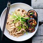 Tahini Udon Noodles with Roasted Eggplants | Japan meets Middle East | I Will Not Eat Oysters