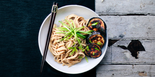 Tahini Udon Noodles with Roasted Eggplants | Japan meets Middle East | I Will Not Eat Oysters