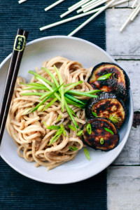 Tahini Udon Noodles with Roasted Eggplants | Japan meets Middle East | I Wi