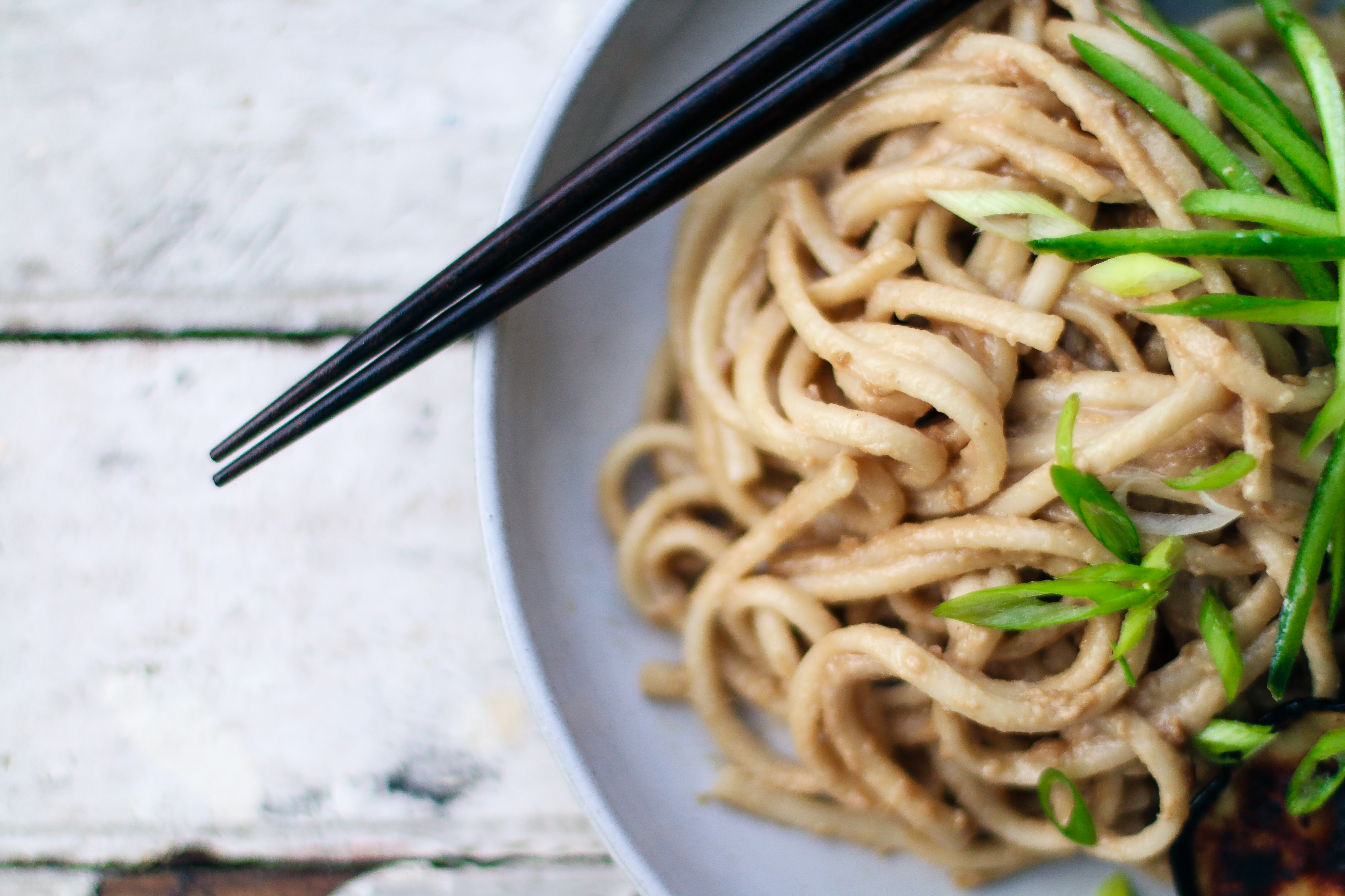 Tahini Udon Noodles with Roasted Eggplants | Japan meets Middle East | I Wi