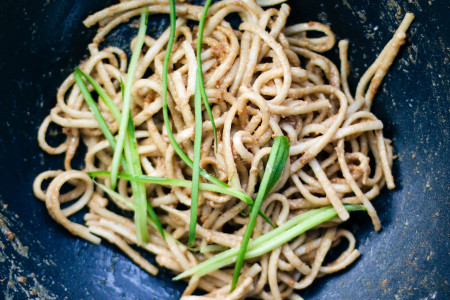 Tahini Udon Noodles with Roasted Eggplants | Japan meets Middle East | I Wi