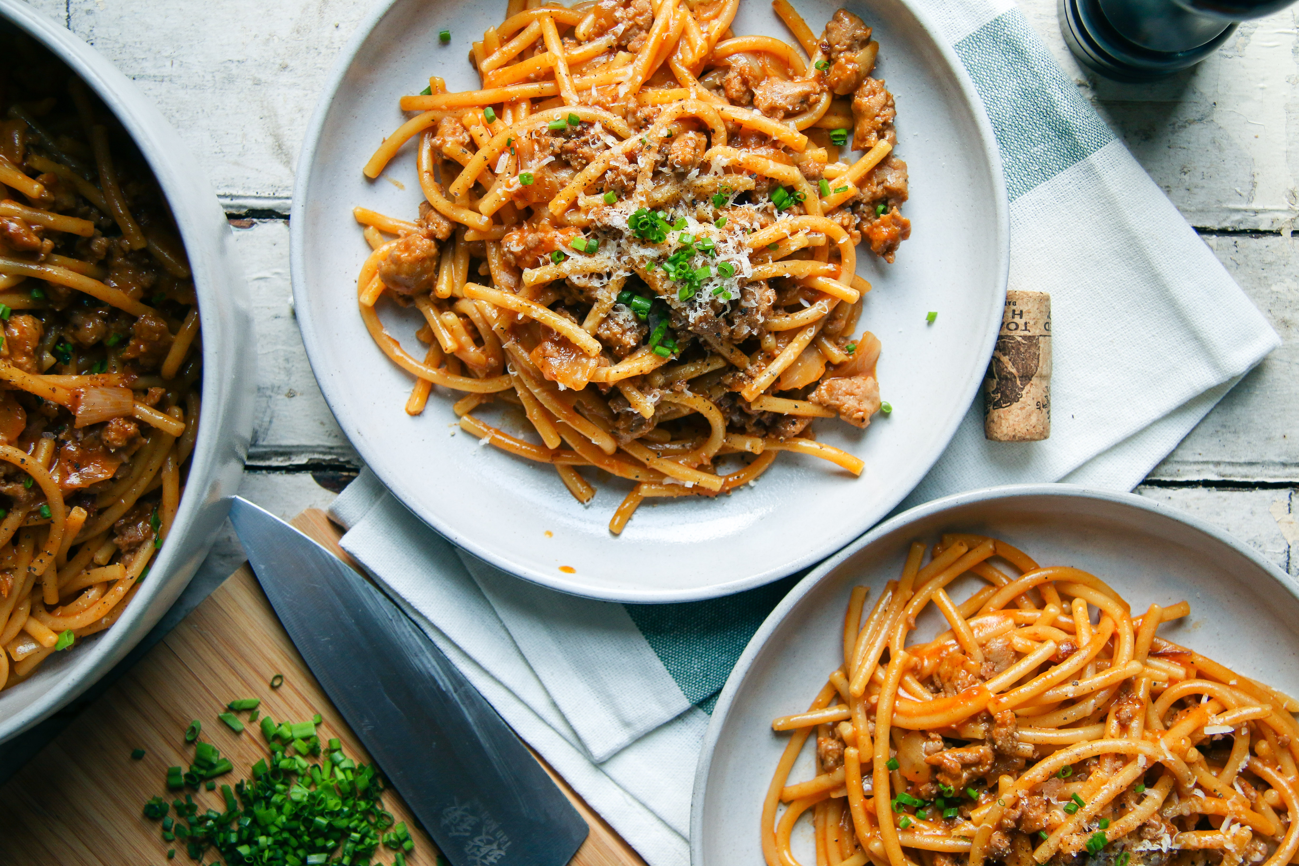 Paprika White Wine Bucatini with Italian Sausage | One Pot Pasta | I Will Not Eat Oysters