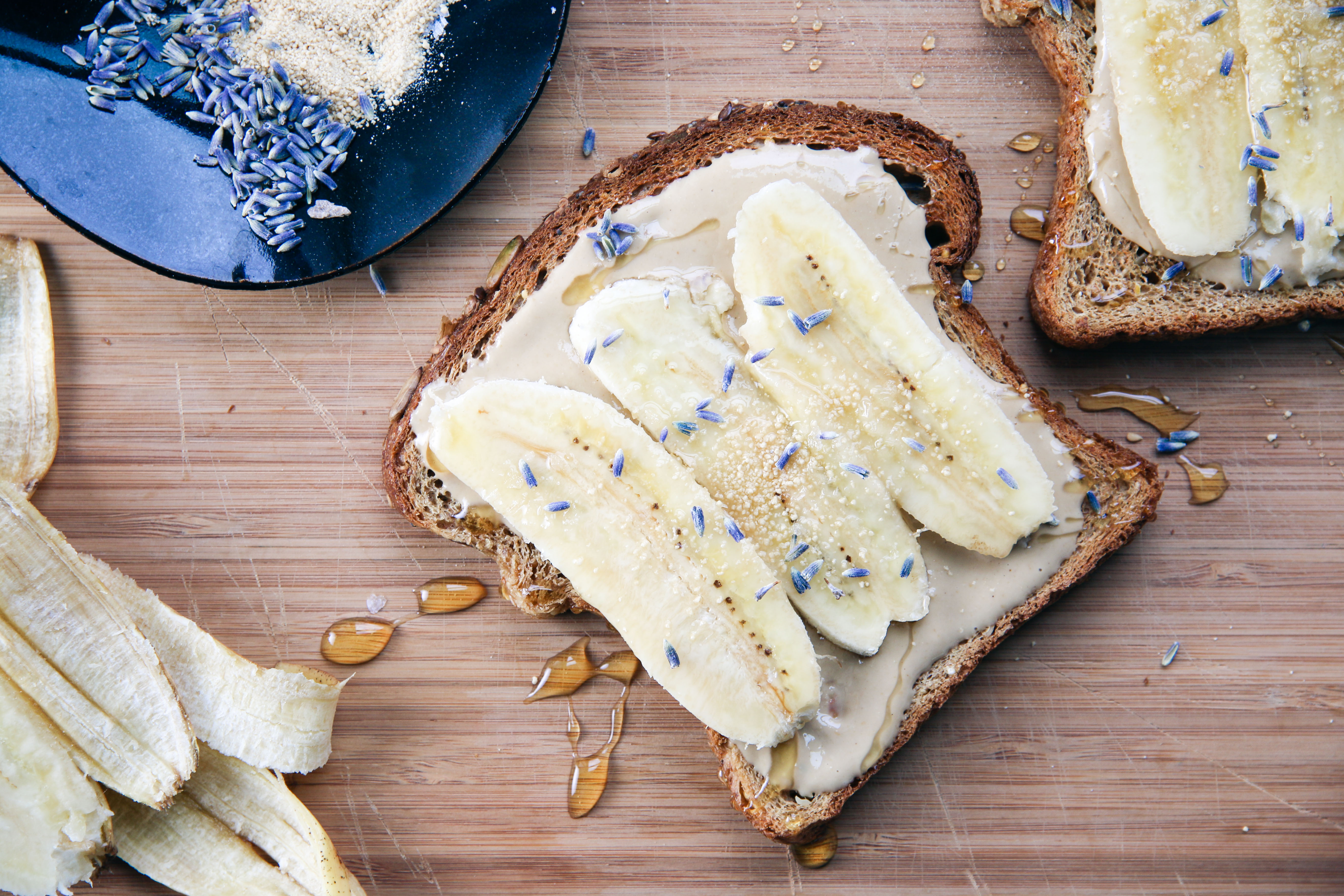 Honey Lavender Sesame Toast with Bananas | I Will Not Eat Oysters