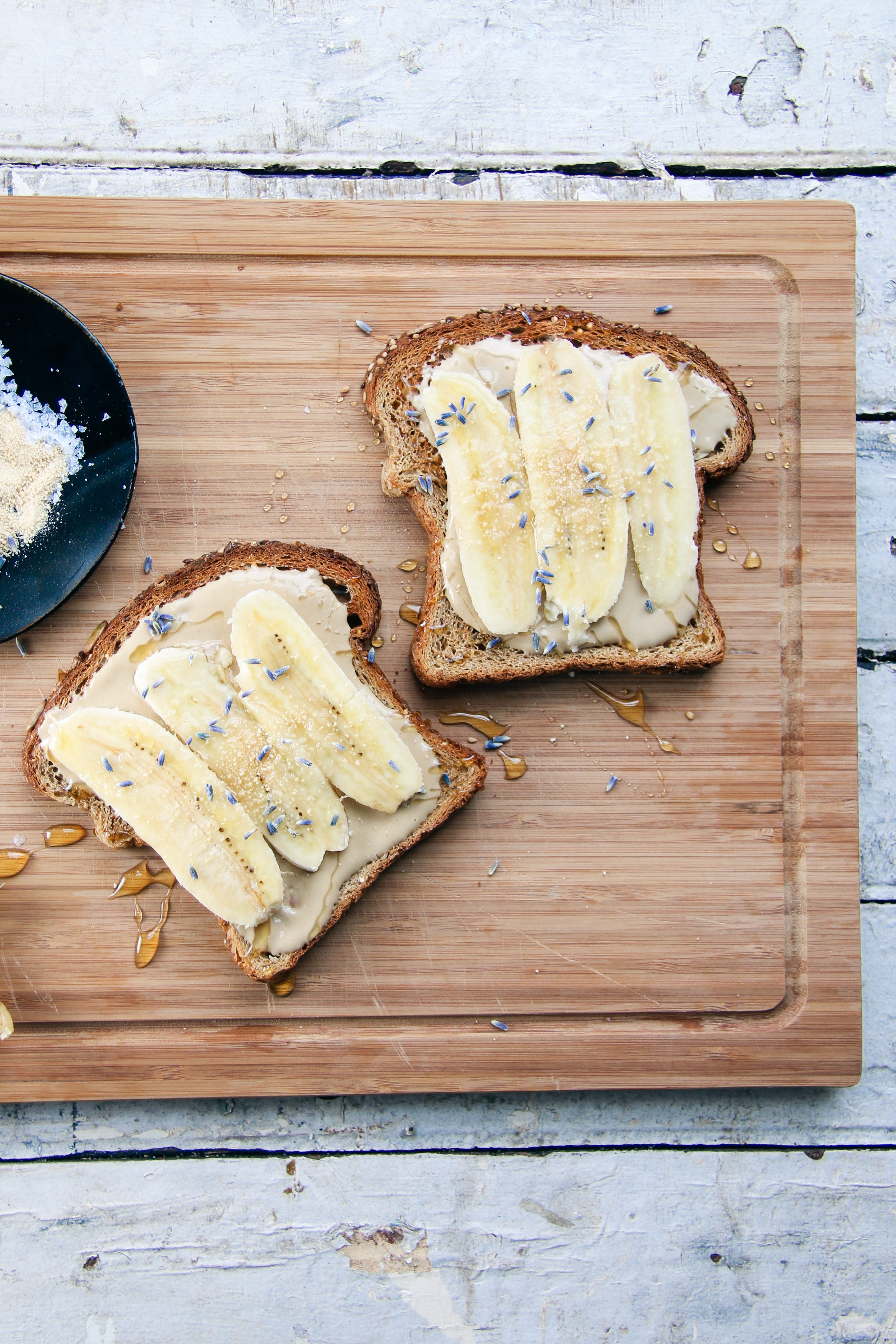 Honey Lavender Sesame Toast with Bananas | I Will Not Eat Oysters