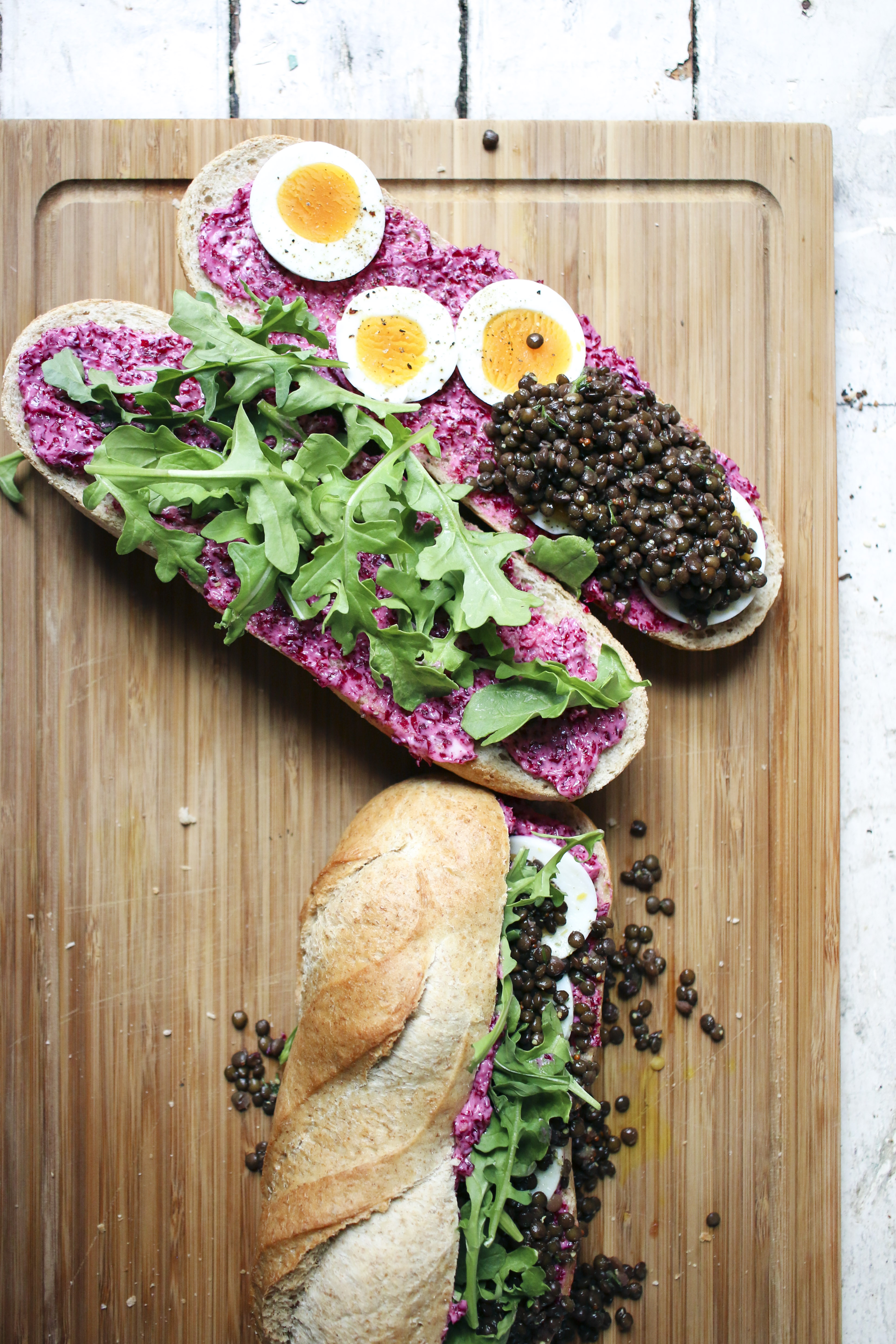 Lentil Sandwich with Pickled Beet Butter | I Will Not Eat Oysters