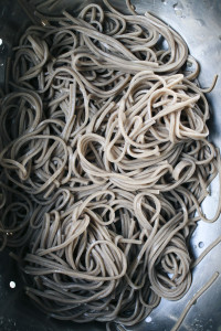 Fresh Soba Noodle Bowl with Garlic Shrimp & Miso Dressing | I Will Not Eat Oysters