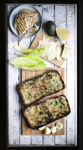 Chicken Caesar Salad Sandwich on Ciabatta Garlic Bread with Homemade Caesar spread, Avocado, Hard boiled eggs, and Shaved Parmesan | I Will Not Eat Oysters
