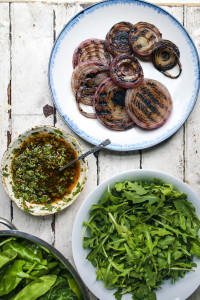 Grilled Steak & Onion Salad with Cilantro Chimichurri & Piquillo Pepper Balsamic Vinaigrette | I Will Not Eat Oysters