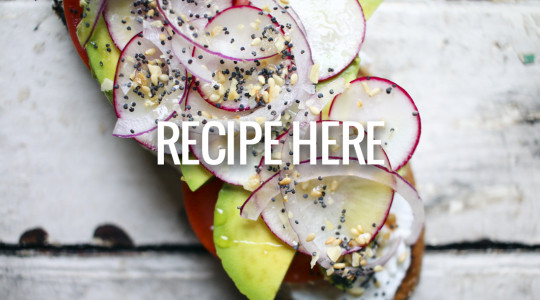 Everything Bagel Spice on toasted ciabatta with labne | I Will Not Eat Oysters