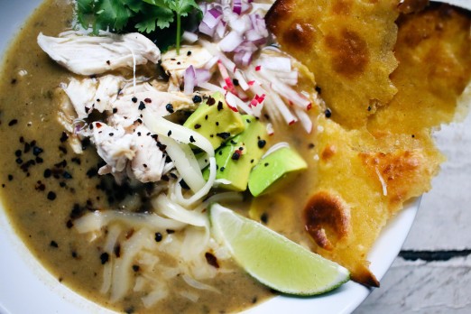 Green Tortilla Soup with Urfa and all the fixings | I Will Not Eat Oysters