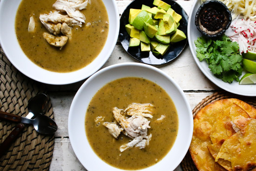 Green Tortilla Soup with Urfa and all the fixings | I Will Not Eat Oysters