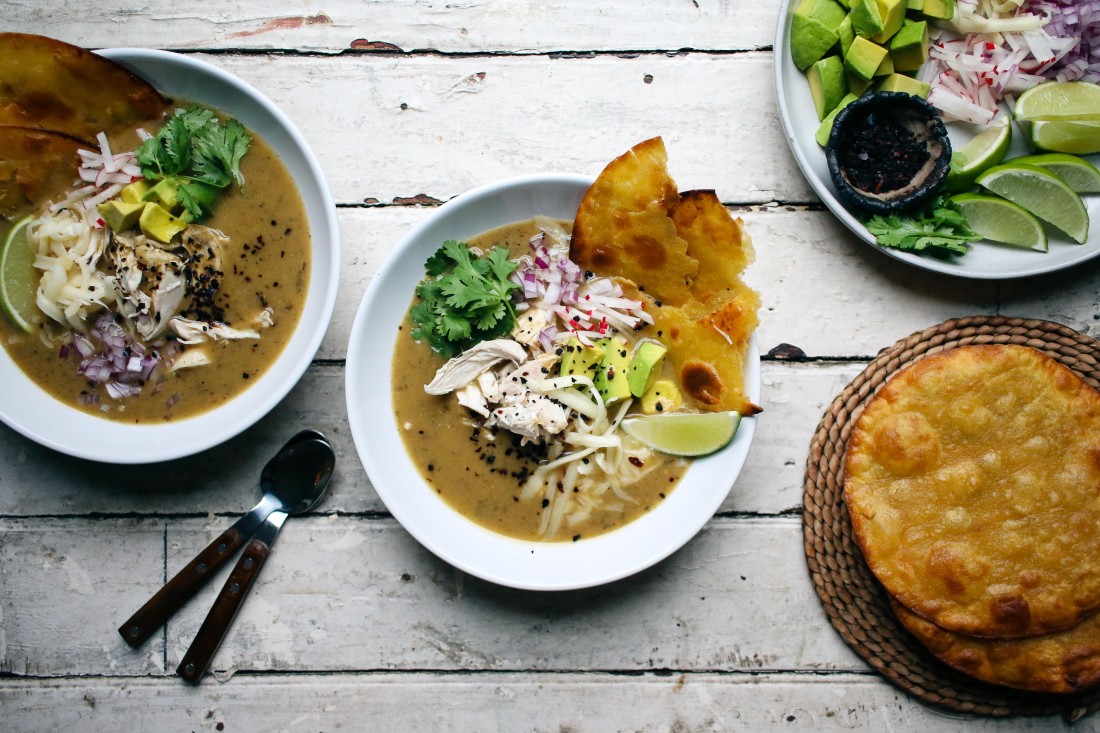 Green Tortilla Soup with Urfa and all the fixings | I Will Not Eat Oysters