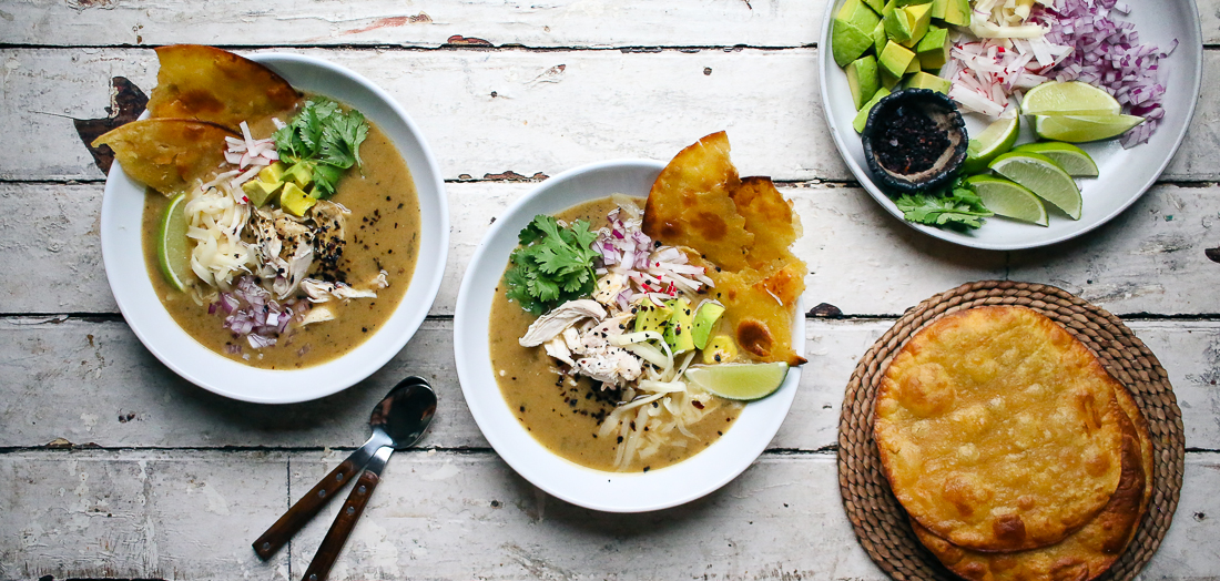 Green Tortilla Soup with Urfa and all the fixings | I Will Not Eat Oysters