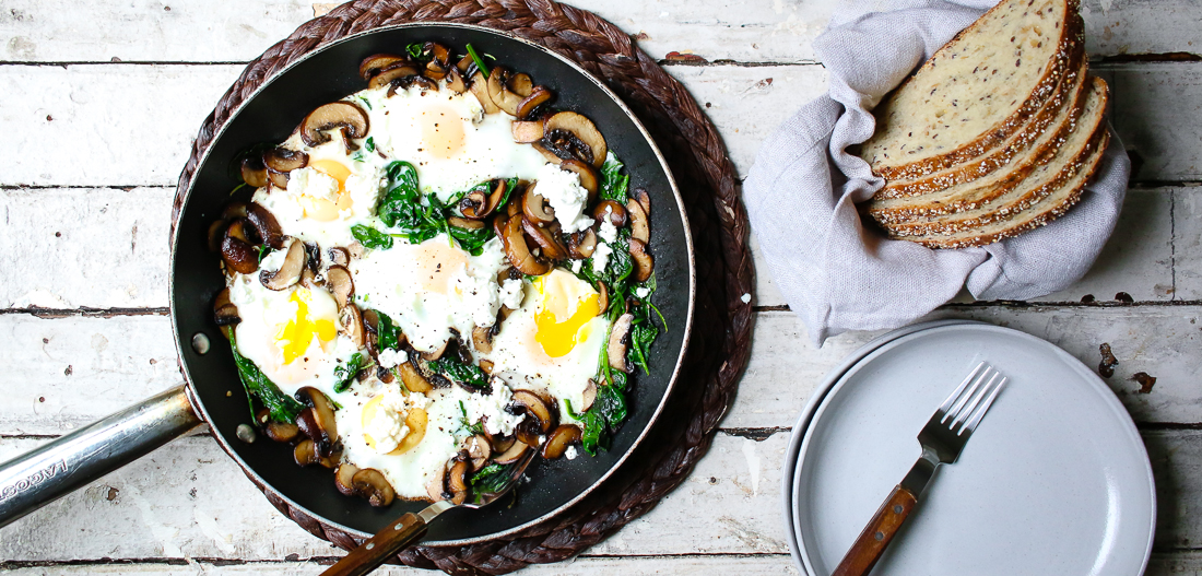 Mushroom & Spinach Breakfast Skillet | I Will Not Eat Oysters