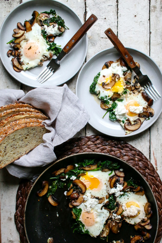 Mushroom & Spinach Breakfast Skillet | I Will Not Eat Oysters