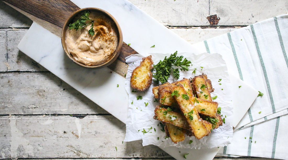 Cheesy Grit Fries with Old Bay Mayo | I Will Not Eat Oysters for Food Network Canada