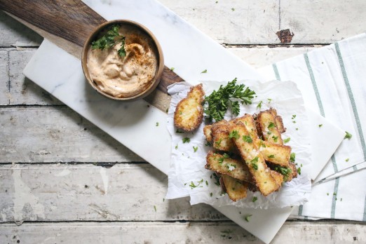 Cheesy Grit Fries with Old Bay Mayo | I Will Not Eat Oysters for Food Network Canada