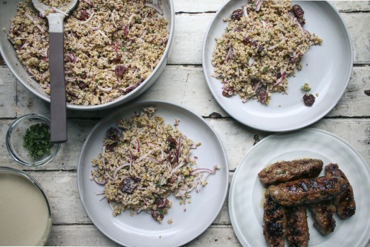 Kofta Kebabs & Freekeh Salad with Tahini Dressing and Dried Cherries| Modern Israeli Cooking| I Will Not Eat Oysters
