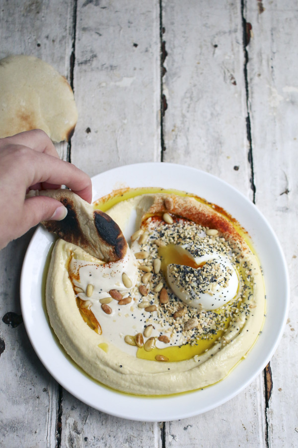 Hummus &amp; Tahina with Soft Boiled Egg &amp; Everything Bagel Spice - I Will ...