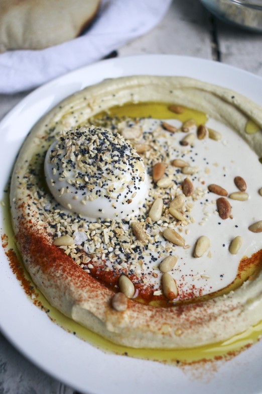 Hummus & Tahina with Soft Boiled Egg and Everything Bagel Spice | I Will Not Eat Oysters