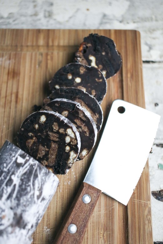 No-bake Chocolate Oreo Salami with Pretzels | Chocolate Desserts | I Will Not Eat Oysters Recipe