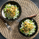 Turkey Leek Meatballs with White Wine Sauce and Dill & Pea Rice | I Will Not Eat Oysters