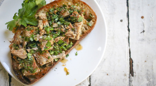 Tuna Toast with Chermoula | delicious way to elevate canned tuna | I Will Not Eat Oysters