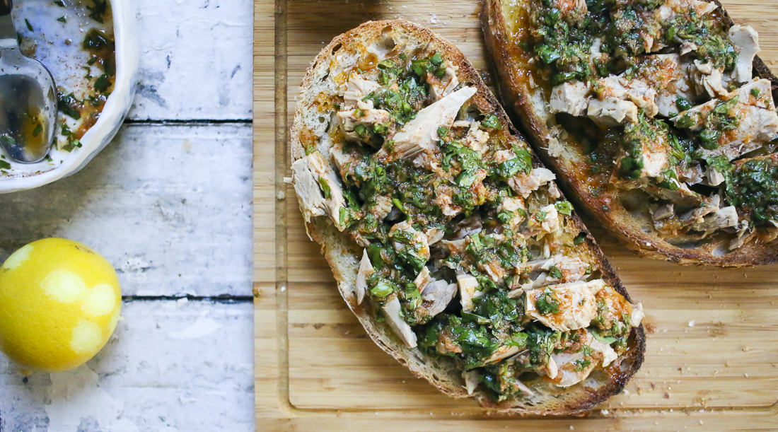 Tuna Toast with Chermoula