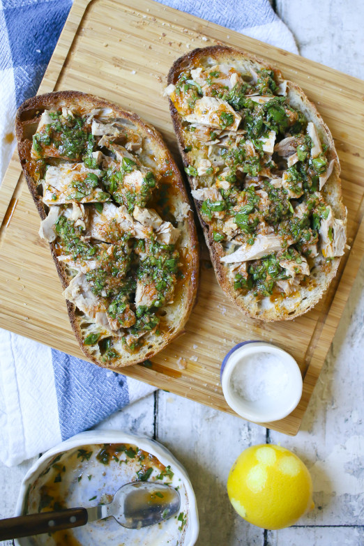 Tuna Toast with Chermoula | delicious way to elevate canned tuna | I Will Not Eat Oysters