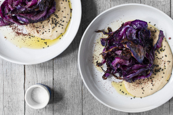 Homemade Hummus with Roasted Red Cabbage | I Will Not Eat Oysters
