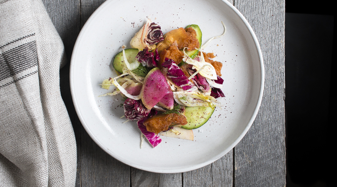 Fennel & Watermelon Radish Fattoush Salad | I Will Not Eat Oysters