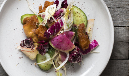 Fennel & Watermelon Radish Fattoush Salad | I Will Not Eat Oysters