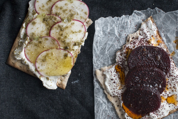 Matza & Labne "Toasts" with Urfa oil| I Will Not Eat Oysters