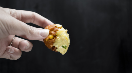 Matza Ball Hush Puppies with Curry Mayo | I Will Not Eat Oysters