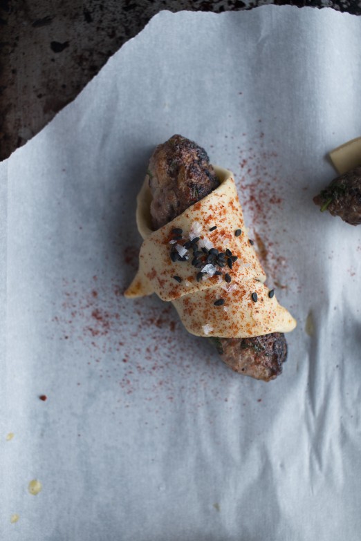Kebabs in a Blanket with Tahini Dip | I Will Not Eat Oysters